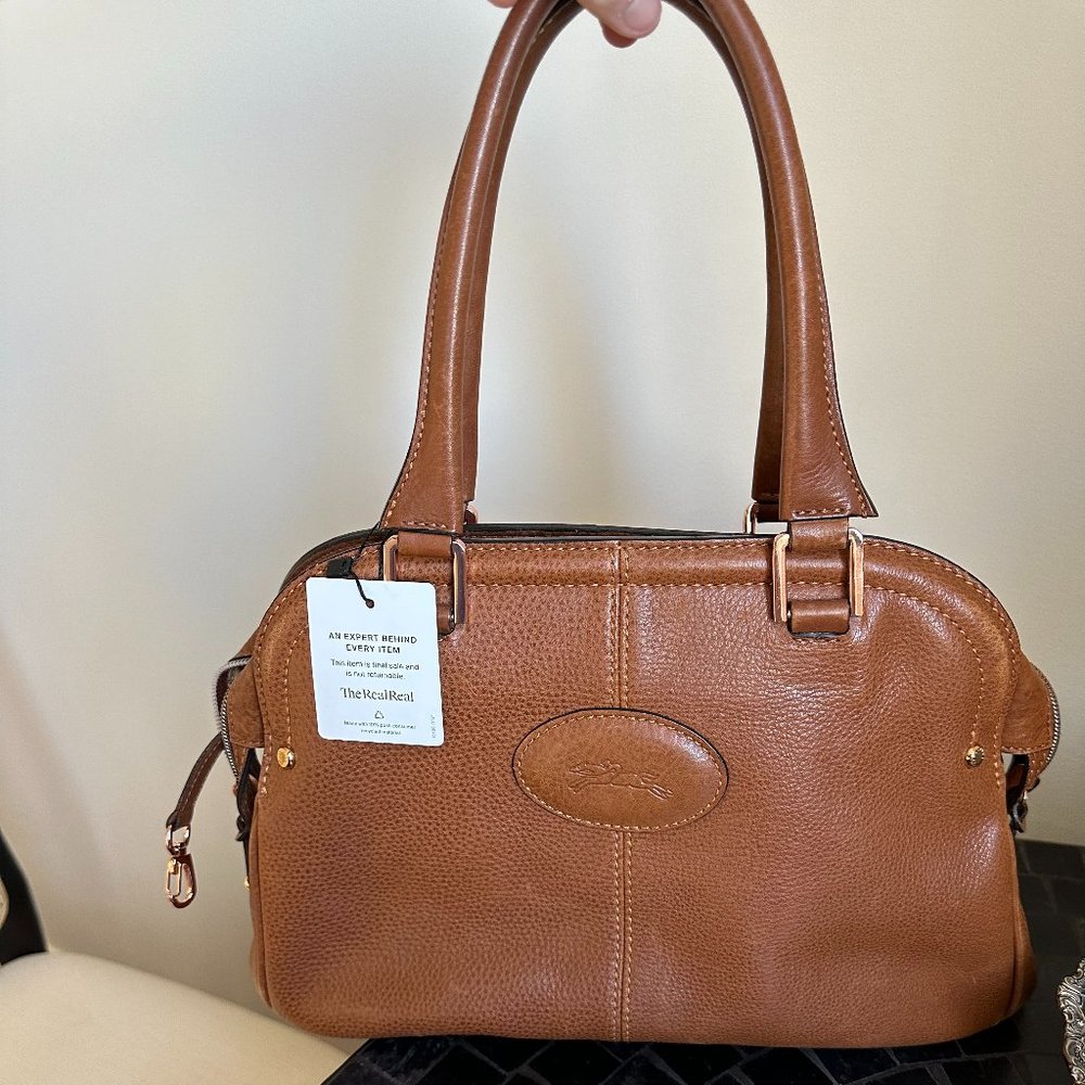 Longchamp Tan Leather Shoulder Bag